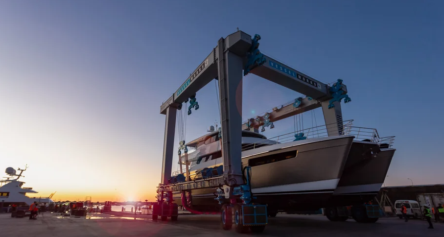 Superyacht gets lauched